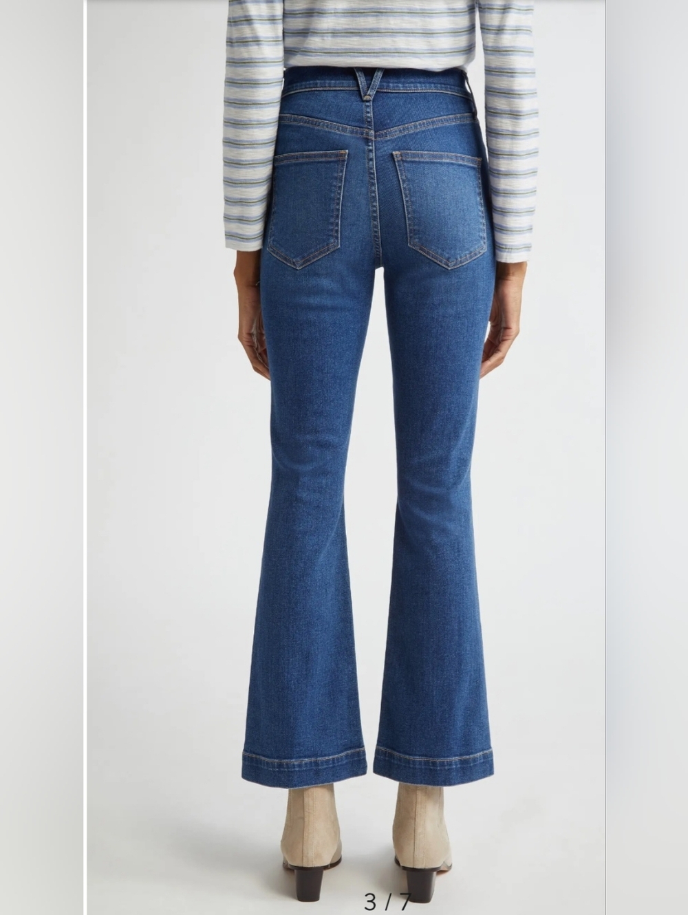 VERONICA BEARD JEANS- Women's 31 Bright Blue Carson Ankle Flare High-Rise . - Picture 2 of 13